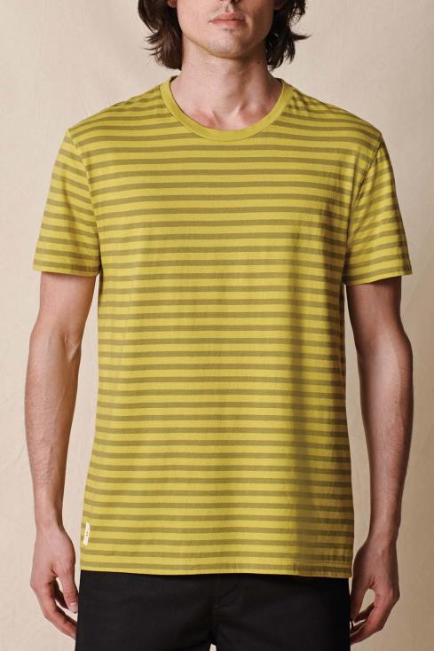 Acid Lime Globe Brand Horizon Striped Tee J40RB306