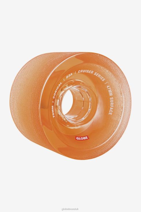 Clear Amber Globe Brand Conical Cruiser Wheel 70mm J40RB261