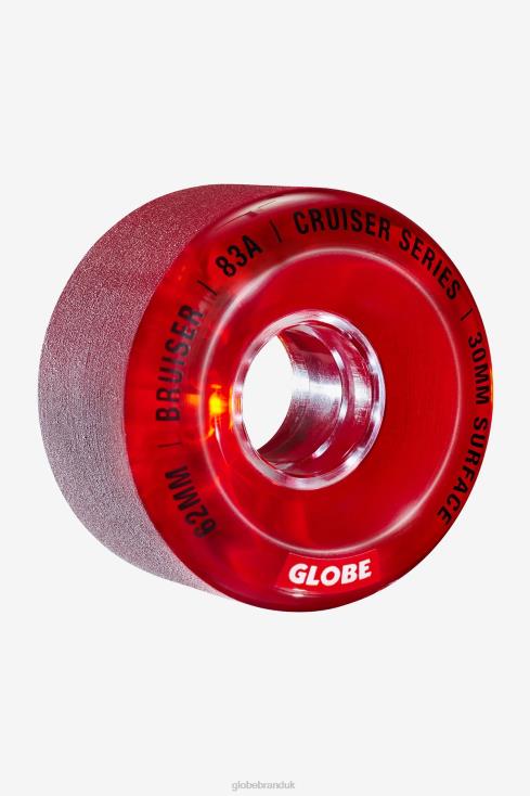 Clear Red Globe Brand Bruiser Cruiser Wheel 62mm J40RB246